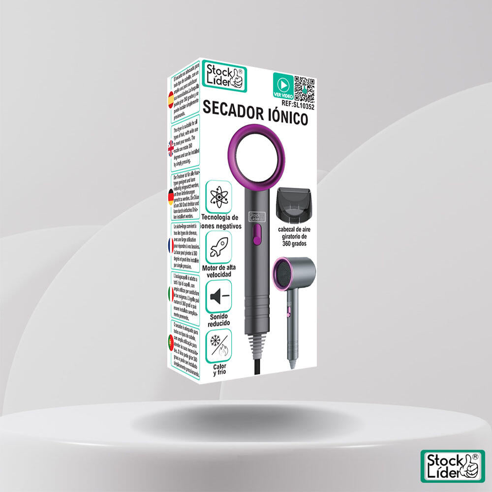 💨 Secador Iónico – Secado Rápido con Brillo y Protección