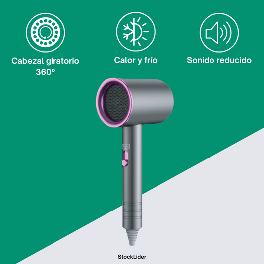 💨 Secador Iónico – Secado Rápido con Brillo y Protección